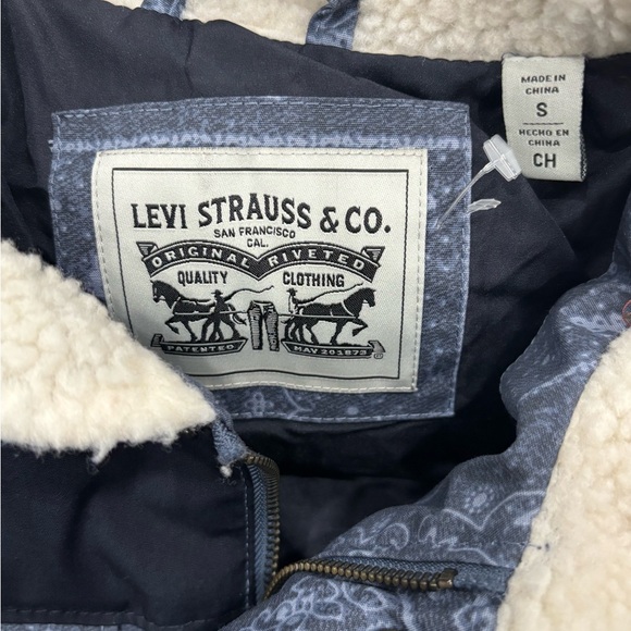 Levi's Black and Blue Patterned Men's Jacket - Picture 4 of 5